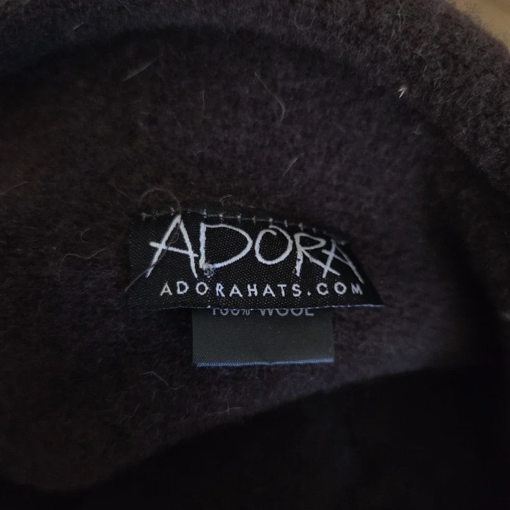 ADORA 1990s Womens Dark Brown Wool‎ Bucket Hat